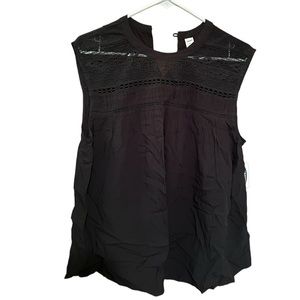 Old Navy Black Sleeveless Blouse Size Large